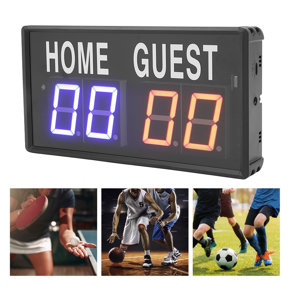 Indoor Tabletop Electronic Scoreboard with Remote Led Digital Score Keeper FF