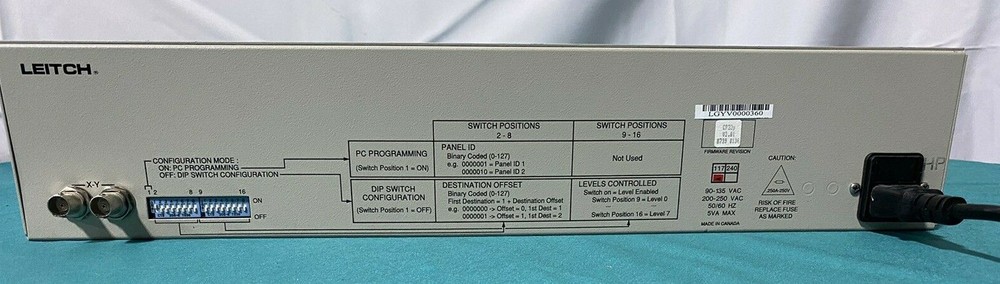 88Leitch RCP 32x32p Remote control router panel (G)