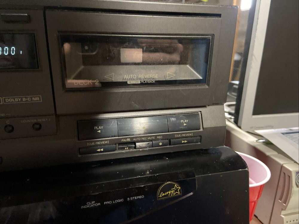 Vintage 90s Technics RS-TR210 Stereo Cassette Deck Tested Partially Working Read