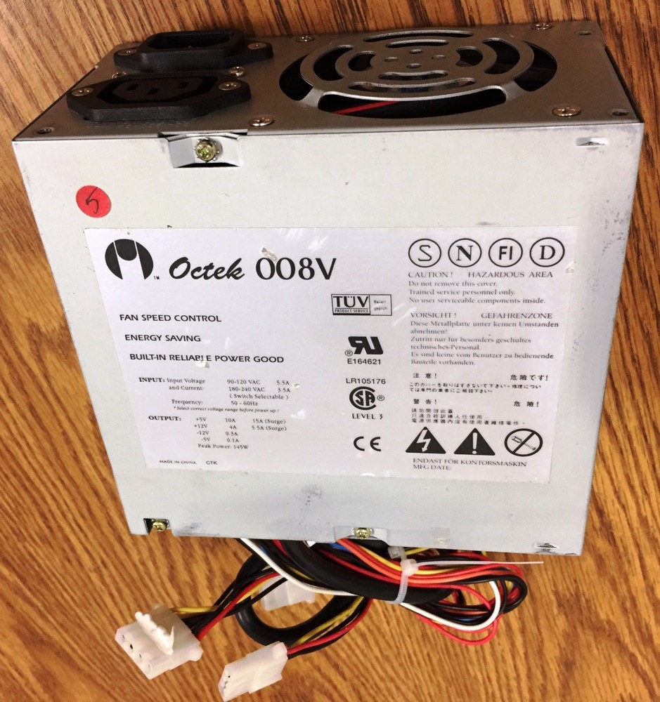 Octek 008V Switch Selectable Power Supply