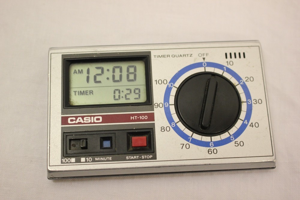 CASIO HT-100 TIMER ALARM DESKTOP WATCH RETRO VINTAGE