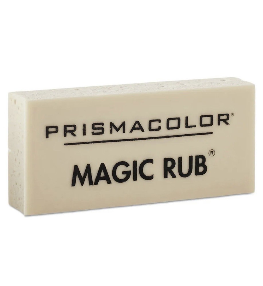 Prismacolor Magic Rub Eraser, Rectangular Block, Medium, Off White, Dozen New