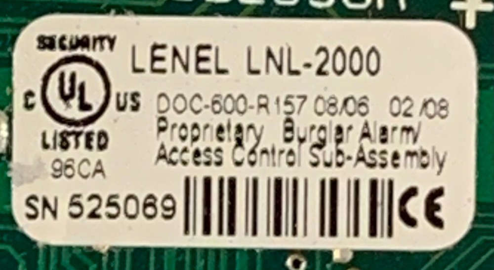 Lenel LNL-2000 Intelligent System Controller Board