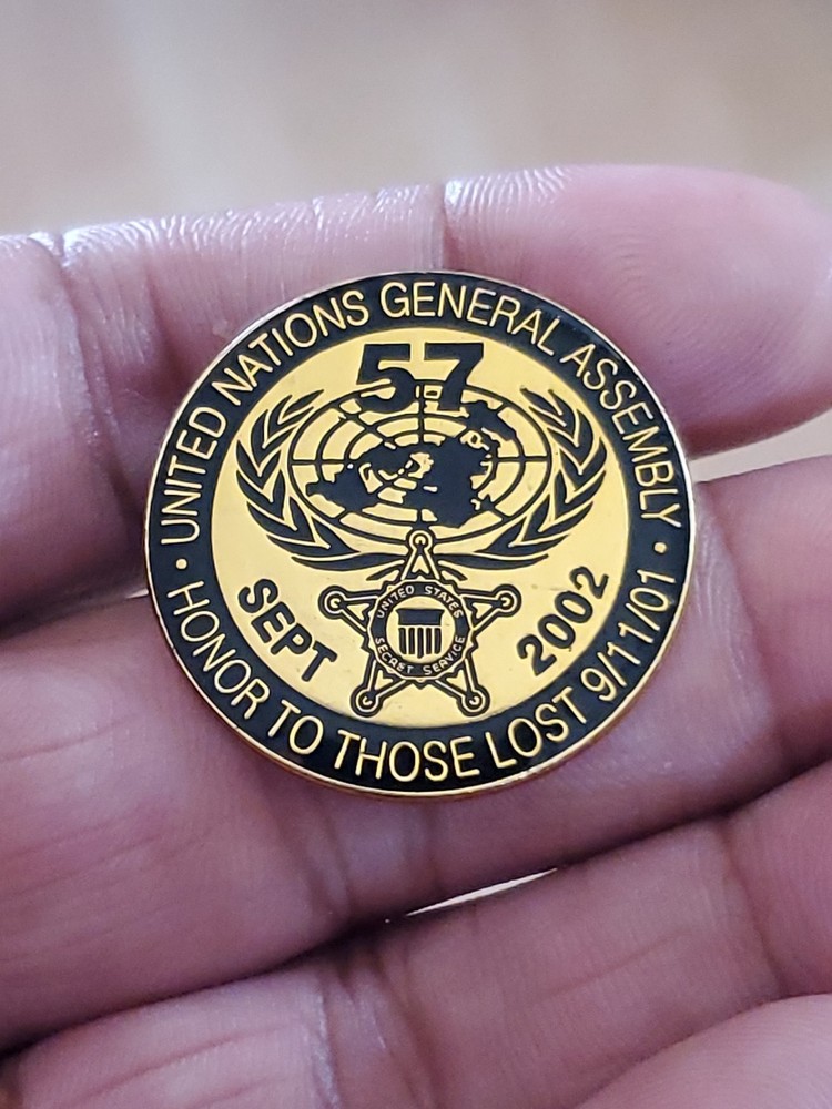 Secret Service 9/11 Rememberance U.N. General Assembly 2002 Pin