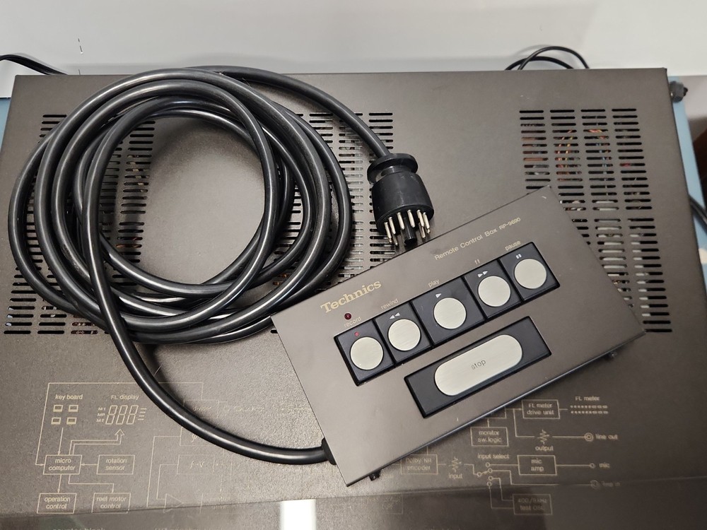 Technics RA-M95 cassette deck RP-9690 BOTH WORK LAZY DOOR OPEN. READ DESCRIPTIO