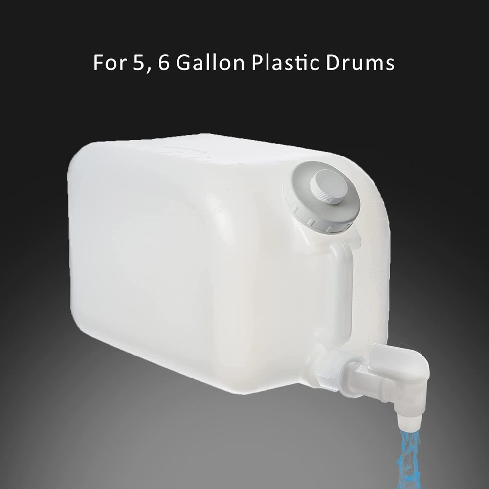 2-Pack Plastic Spigot for 5 & 6 Gallon Containers - Durable & Easy to Install