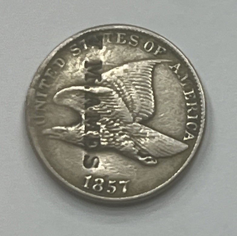 1857 Flying Eagle Cent- Semi Key Better Date
