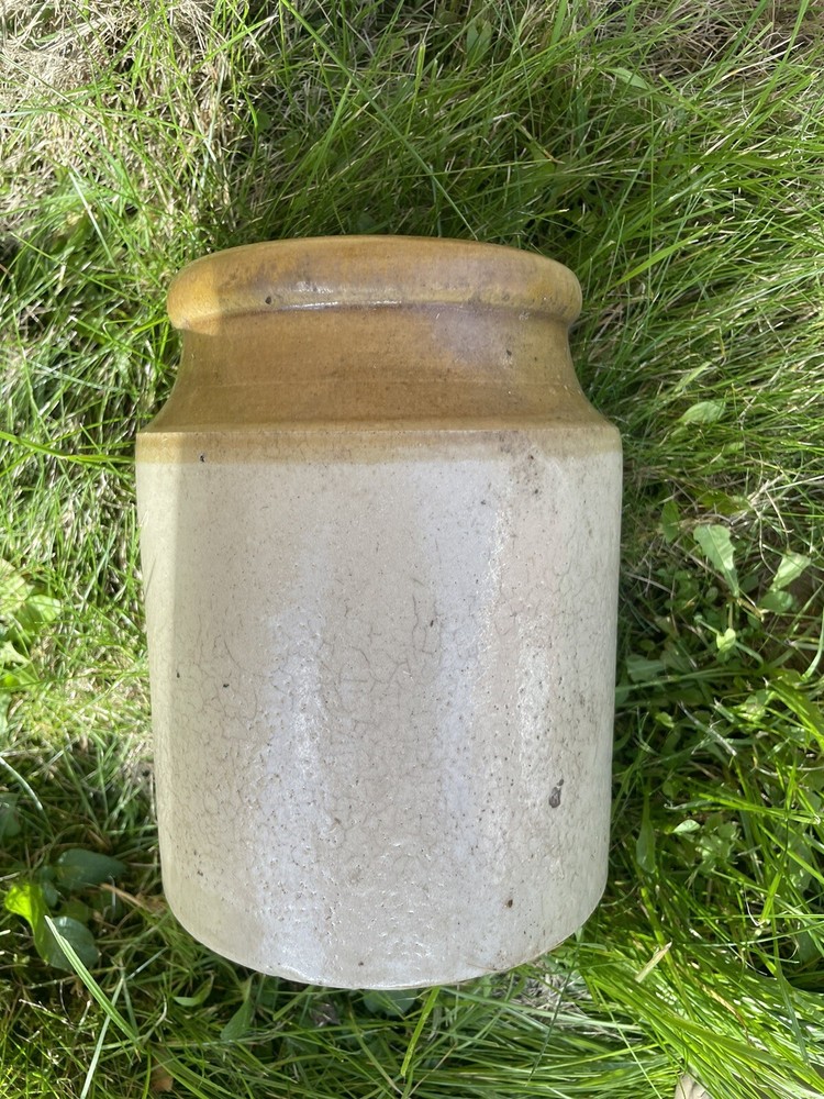 Small Vintage Stoneware Flagon Style Vase / jug