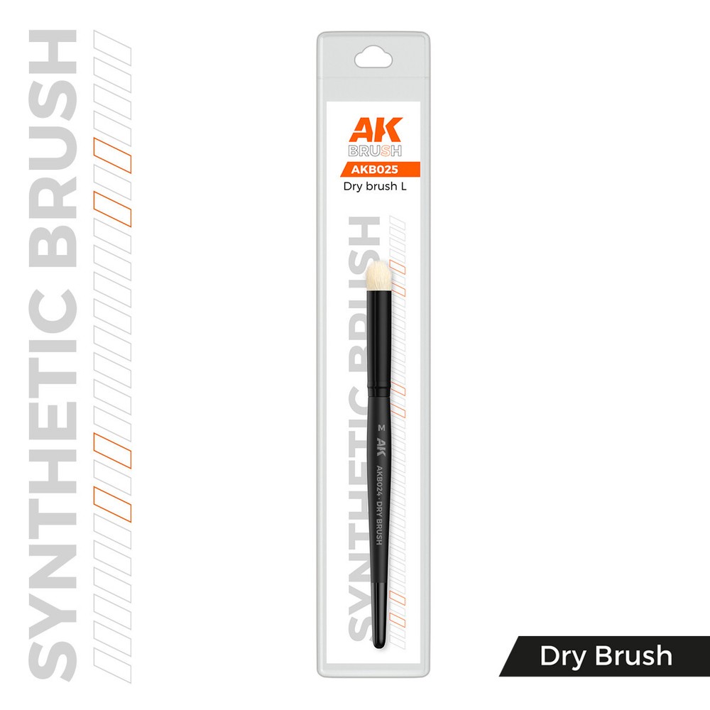 Dry Large Synthetic Brush AK Interactive AKB025 Hobby Tool