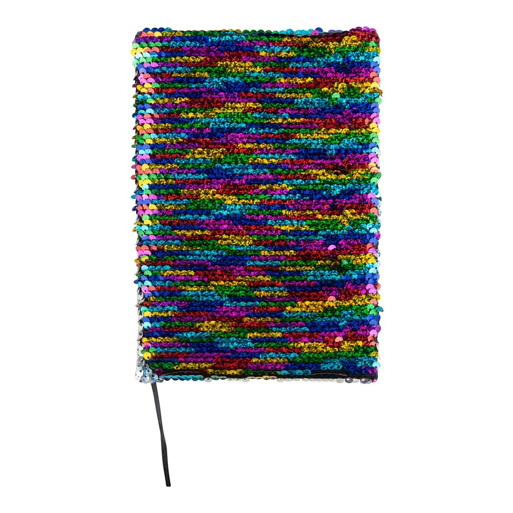 Afro Unicorn Shimmering Silver Sequin Journal