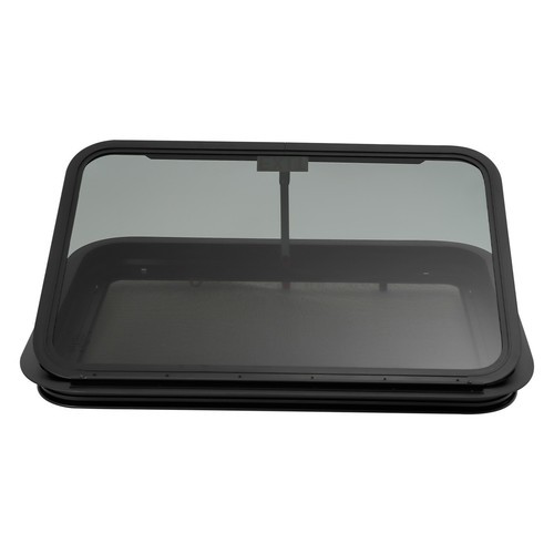 30"x20" RV Exit Window w/Screen & Trim Ring Tempered Glass Window Camper Trailer