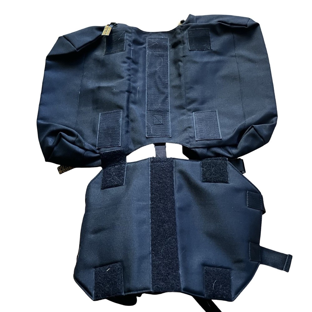 Outward Hound Dog Saddle Backpack Adjustable Black Medium Clip On Removable