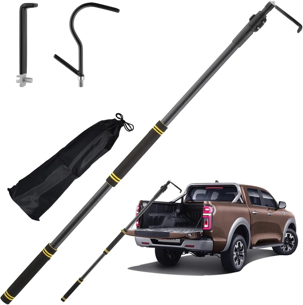 Telescoping 34-74" Pickup Truck Cargo Grabber Tool for Easy Loading