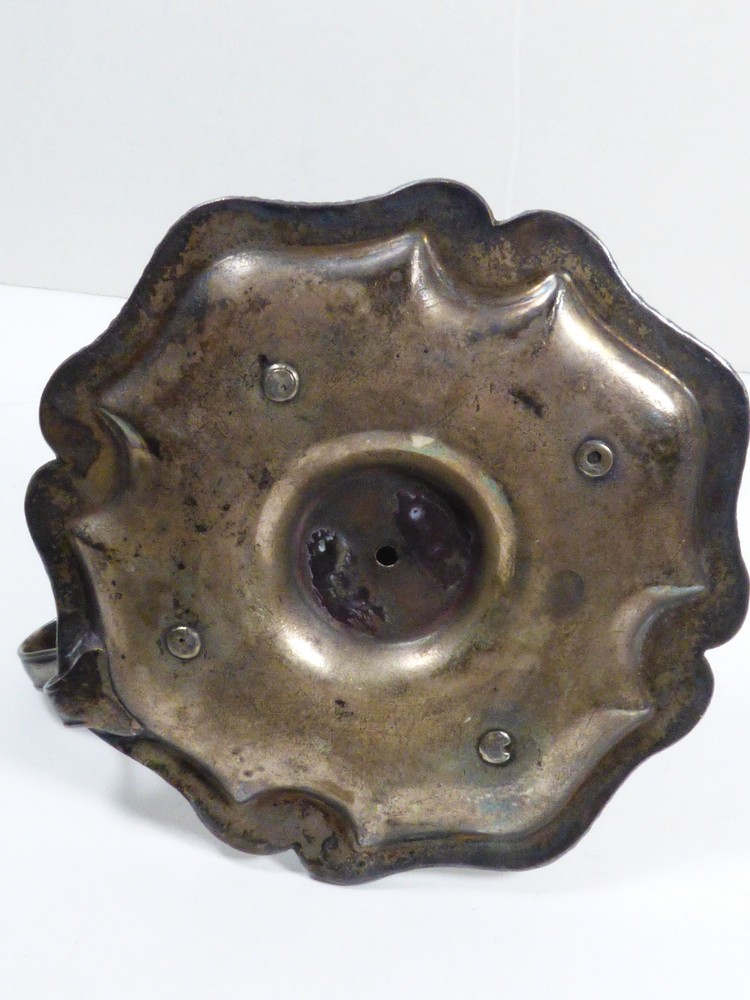 VTG Antique silver plate table candle stick holder
