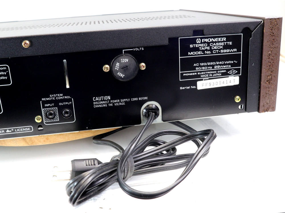 PIONEER CT-S99WR DOUBLE CASSETTE DECK