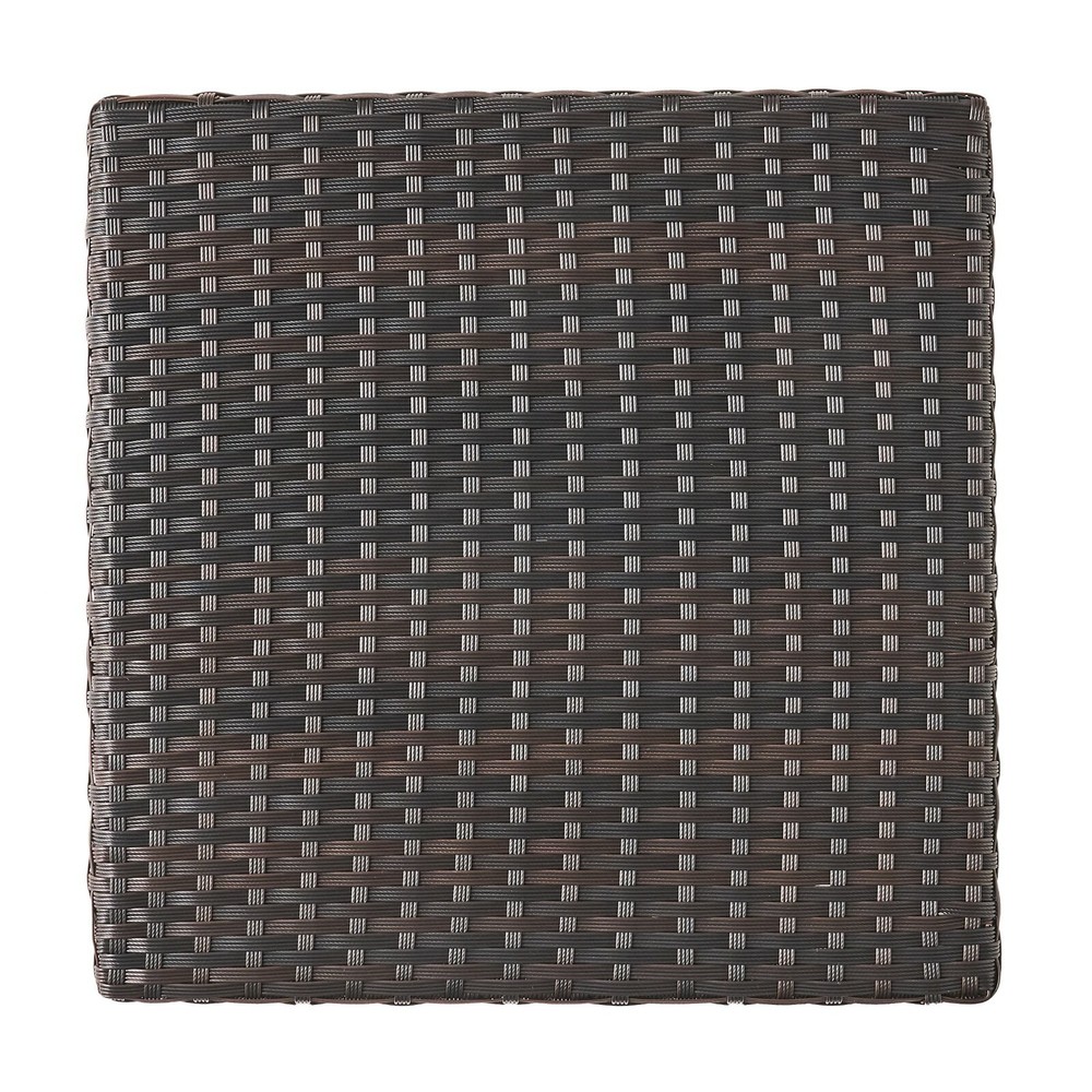 Woodridge Outdoor Brown Wicker Side Table