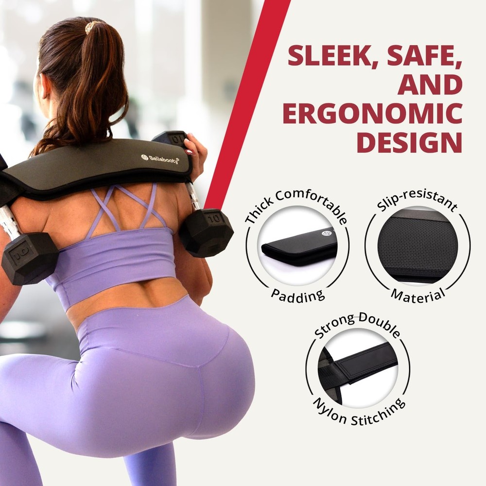 Bellabooty Premium Hip Thrust Belt - Adjustable Exercise us 38", Gray