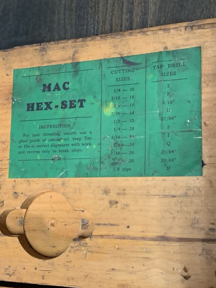 Vintage MAC Tap & Die Set