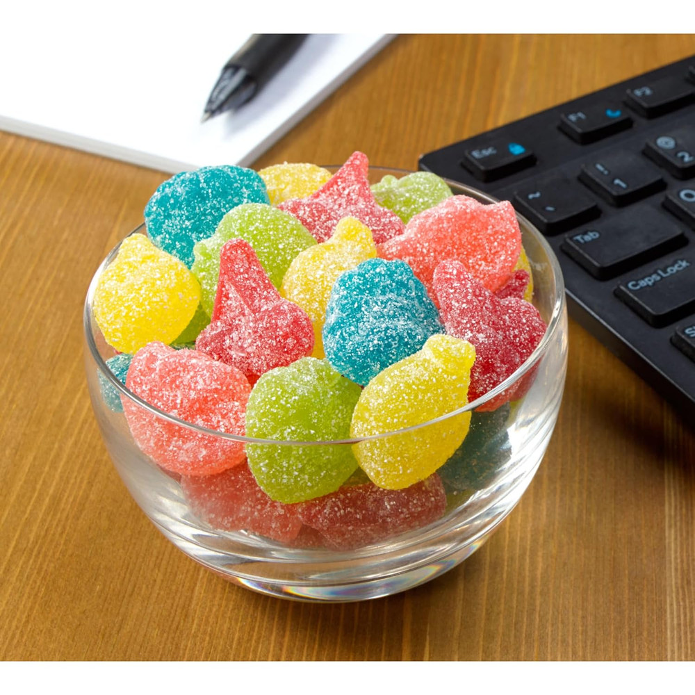 Sour Gummies Assorted Fruit Flavored Candy Resealable Bag, 25.5 Oz