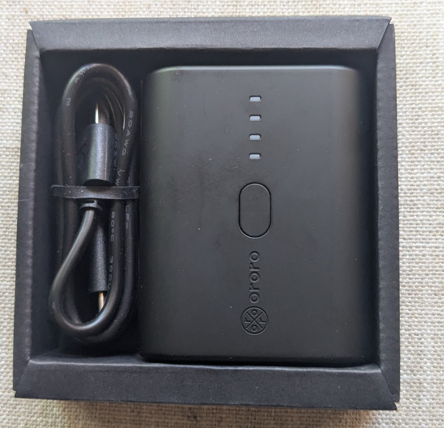 ORORO Mini 5K Heated Apparel Battery Pack + Charging Cable