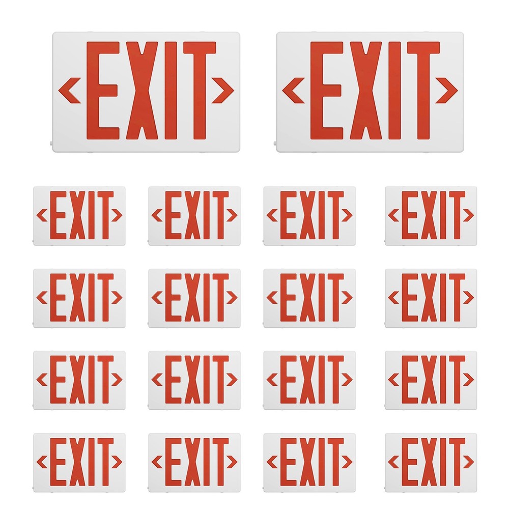 UL Listed-6 Packs Red Exit Sign Battery Backup for Exit Lighting Home/Busniess.