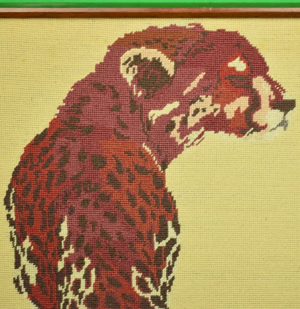 Cheetah Hand-Needlepoint Panel