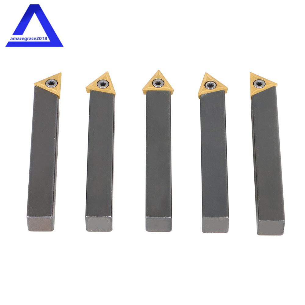 5Pcs 1/2" Indexable Carbide Insert Turning Tooling Bit Holder Set For Lathe