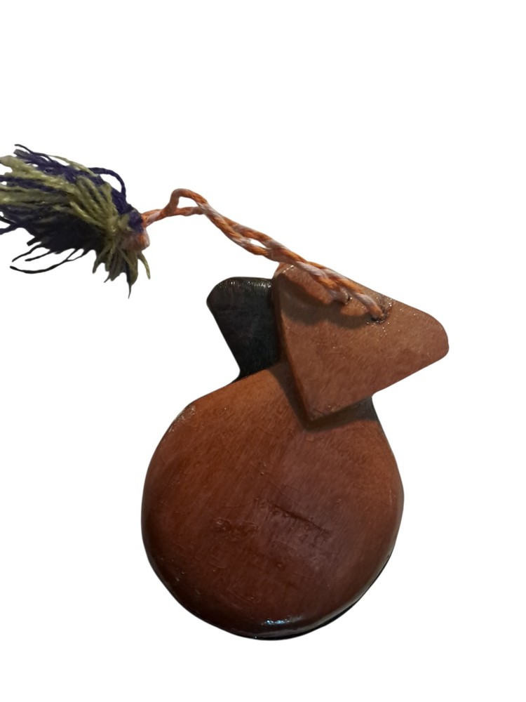 Single Wooden Castanet with String