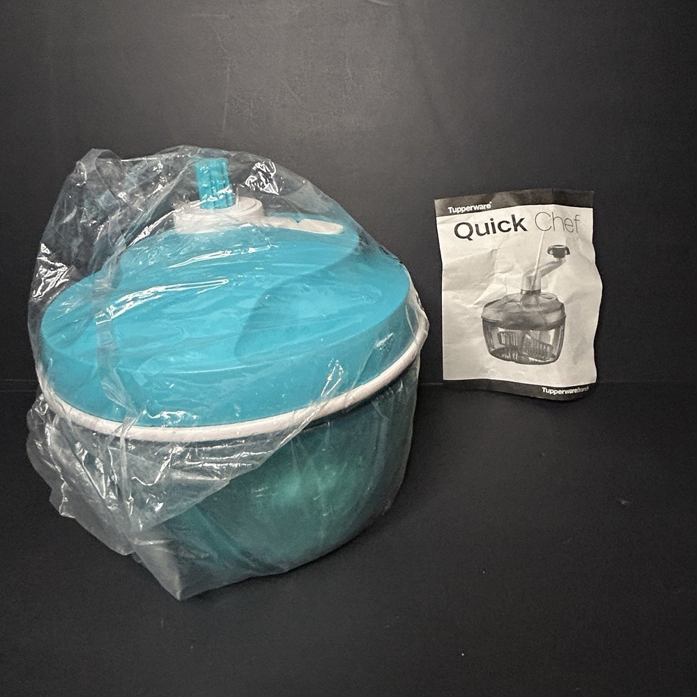 TUPPERWARE Quick Chef Pro System Salt Water Taffy Blue ~ Open Box