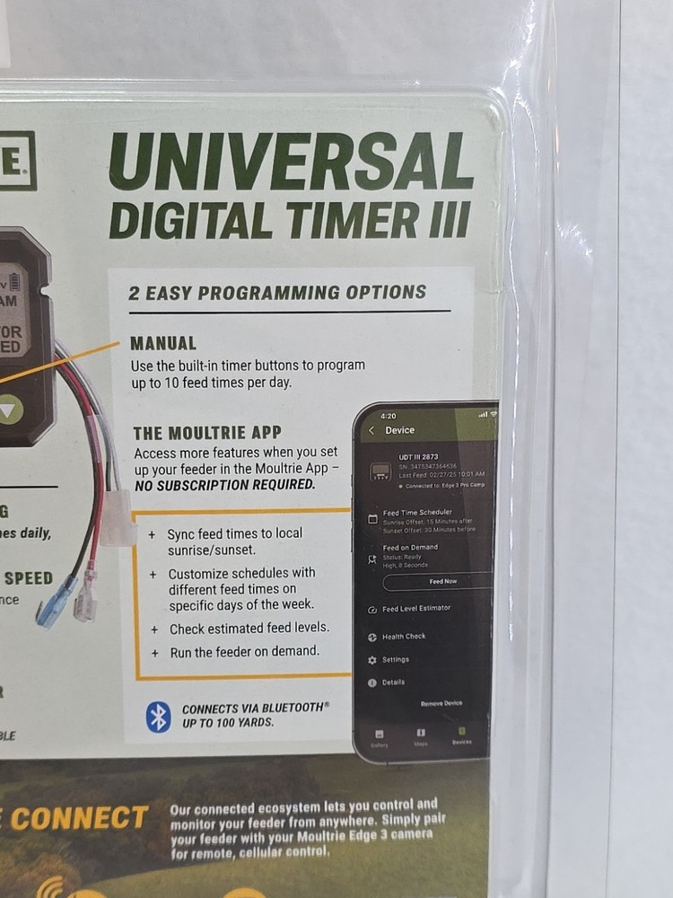 Moultrie Universal Digital Timer III Programmable Feeder Timer Black (MFA-15095)