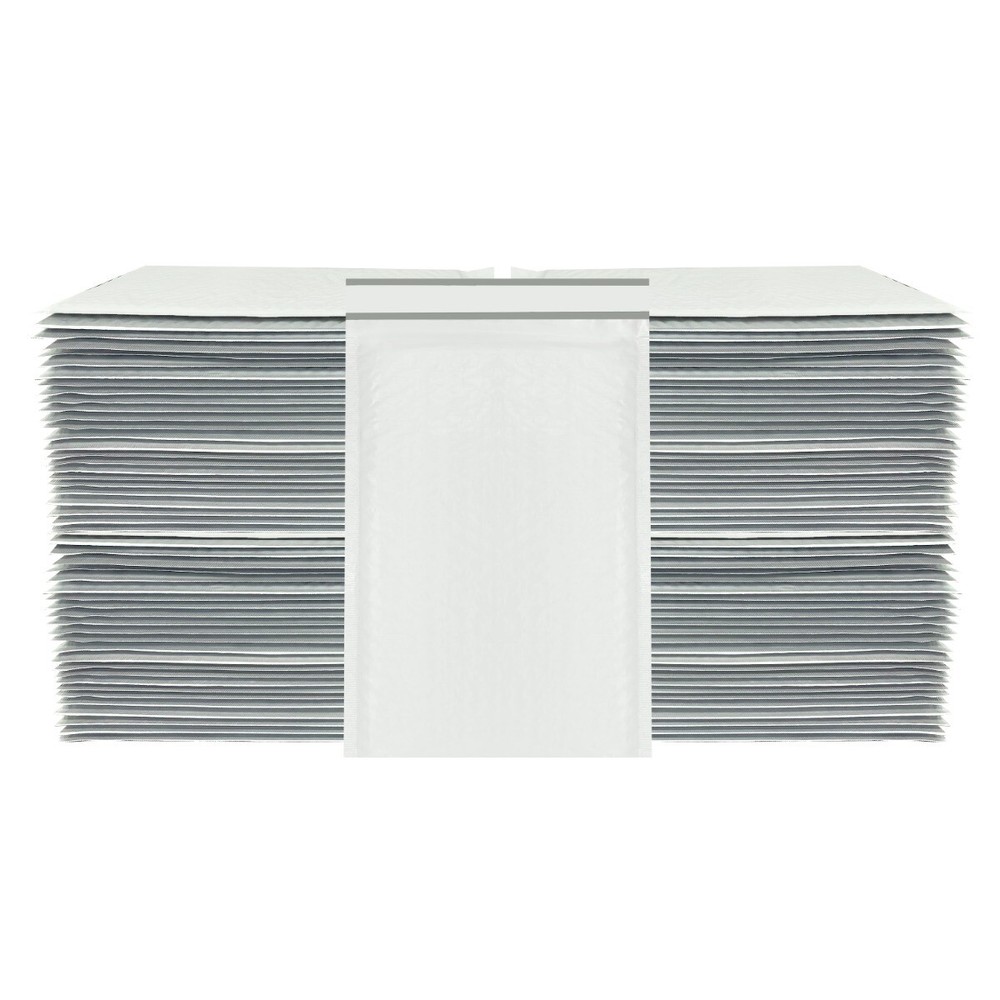 UOFFICE 100 White Poly Bubble Mailer Bags 7.25x12" - #1 Envelopes