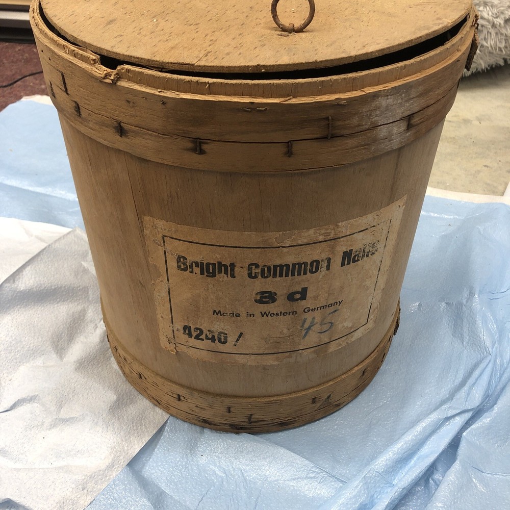 Vintage German Nail Barrel Bright Common Nails