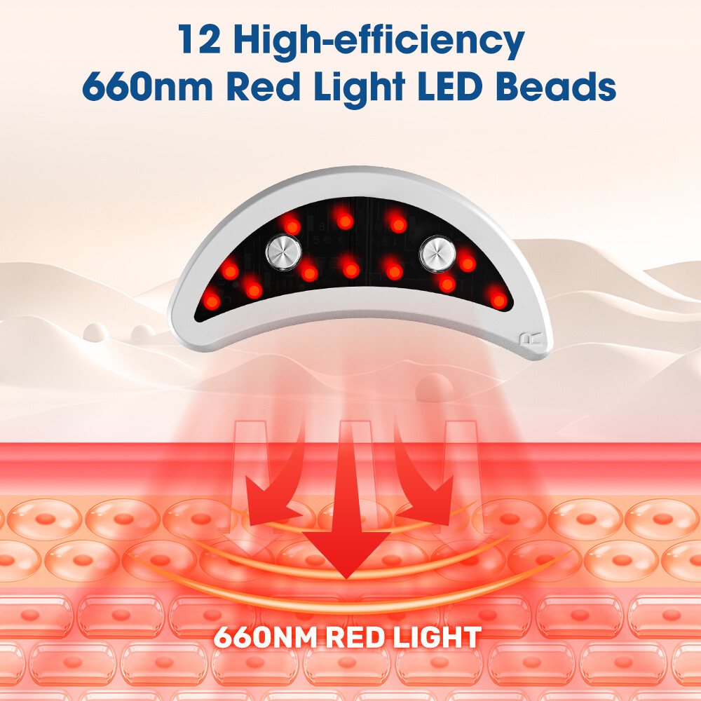Under Eye Red Light Therapy Massager Microcurrent Eye Care Dark Circles Removal