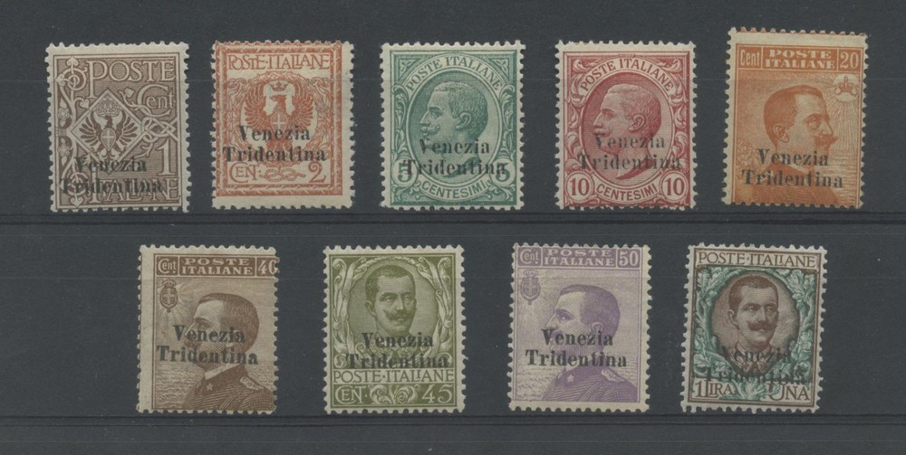 OCCUPATIONS TRENTINO 1918 SOVR. 9V. * CENT. CERT.
