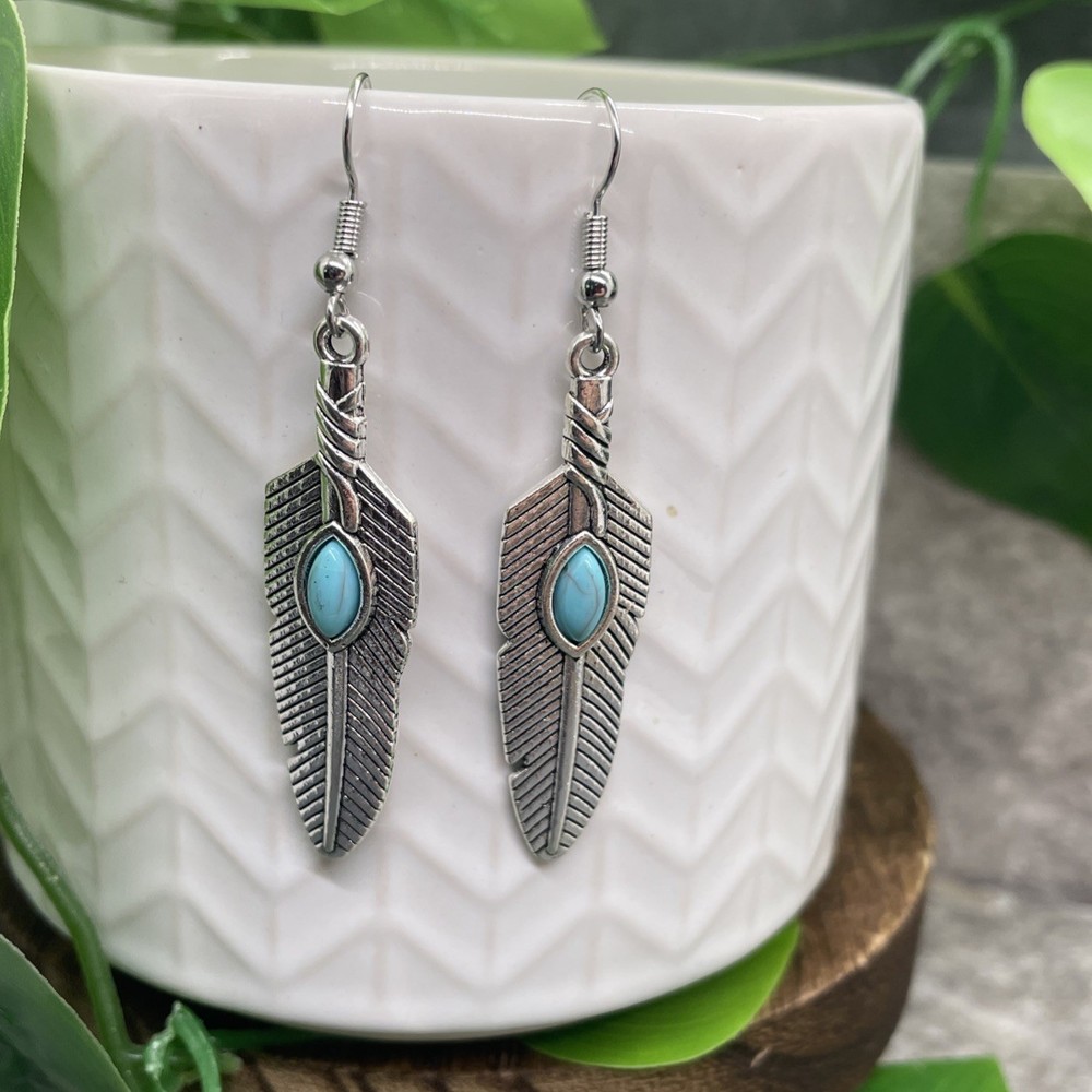2.5” Silver-tone Earring Set Boho Retro Drop Dangle New Free Ship B6962