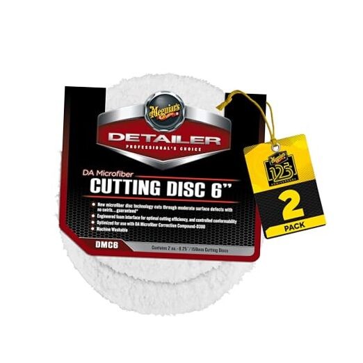 DA 6” Microfiber Cutting Disc, Microfiber Pads 6" Cutting Disc - 2 Pack