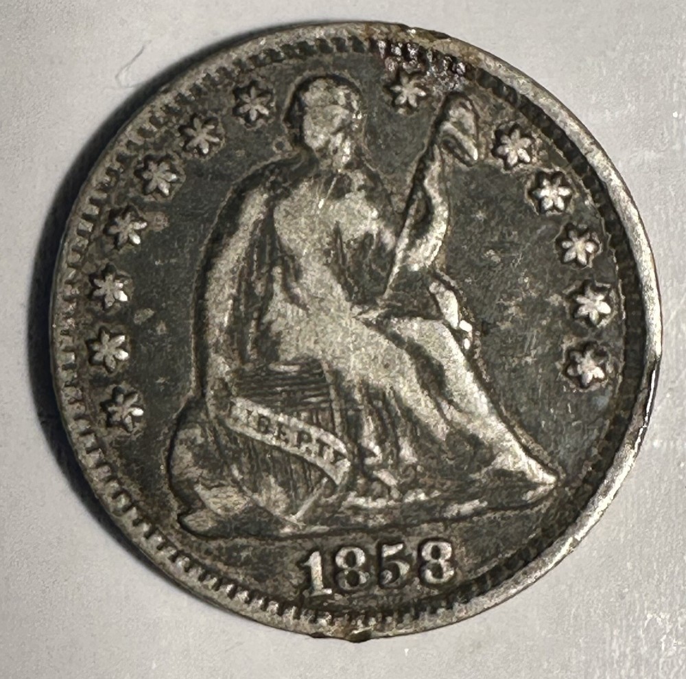1858 Liberty Seated Half Dime - (P21-6)