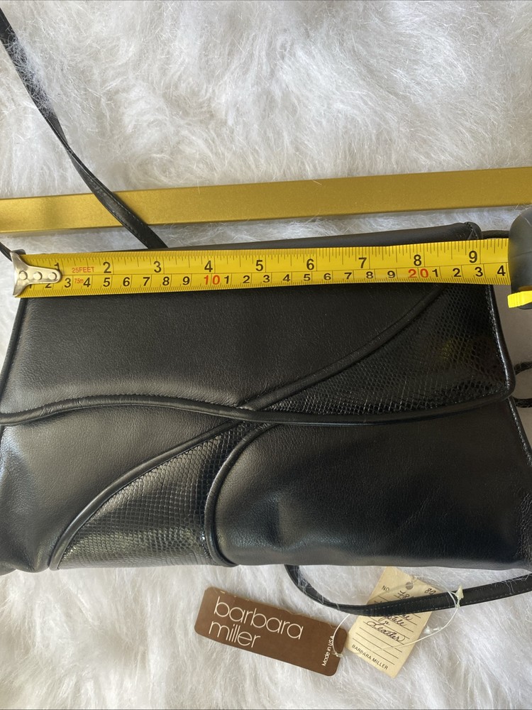 Barbara Miller Genuine Leather Handbag Black