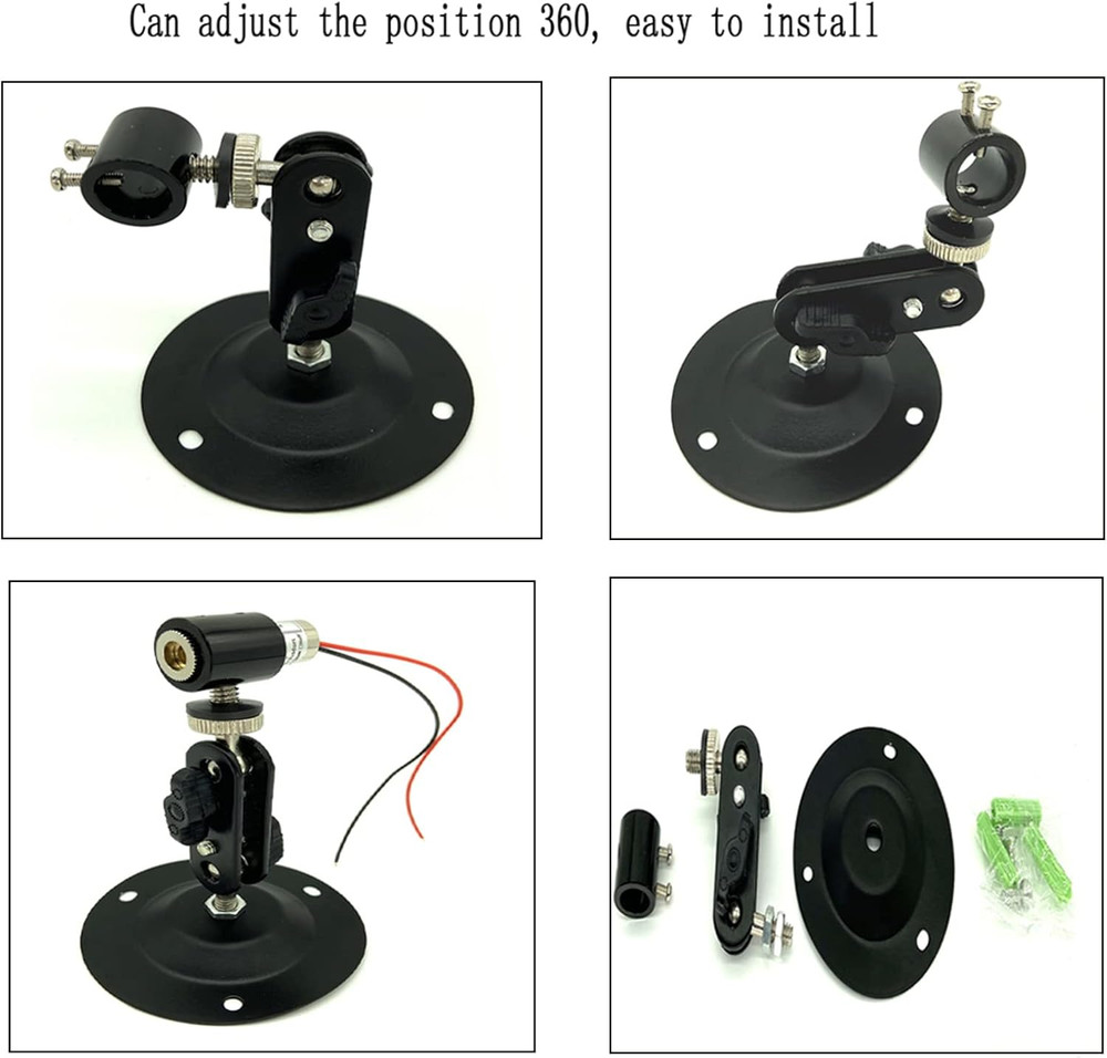 360-Degree Adjustable Laser Module Positioning Bracket, 12mm (1 Pack)