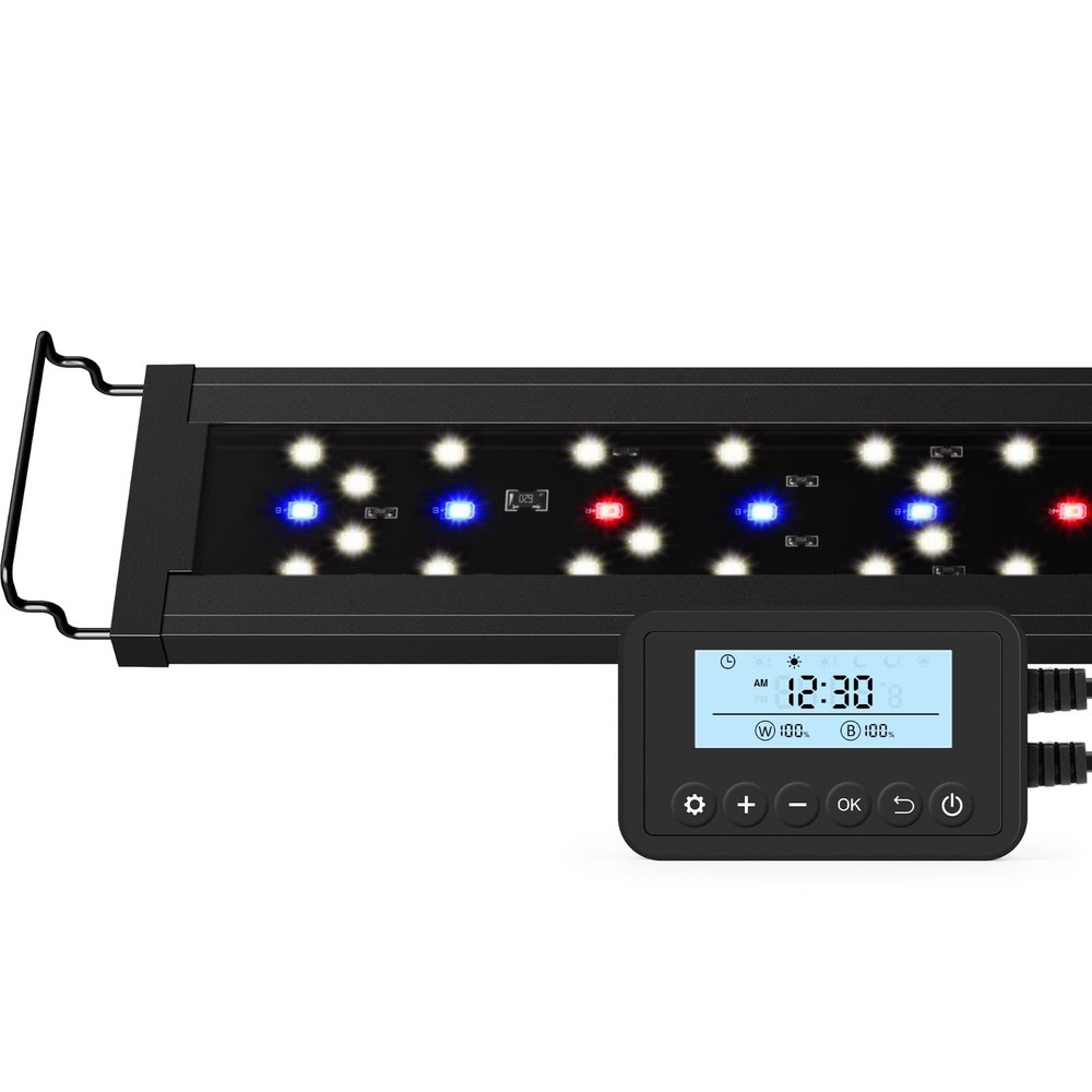 36-48 Inch Adjustable Aquarium Plant Light, Programmable LED Fish Tank Light, 36
