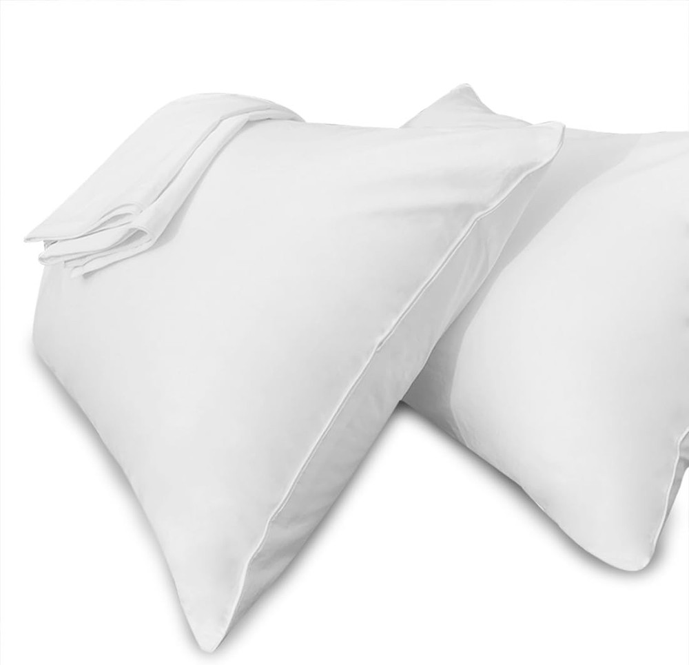 Precoco Pillow Cases Queen Size-100% Cotton Pillowcase Covers