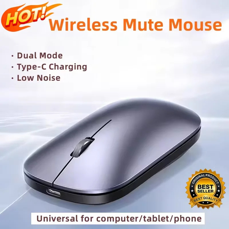 Wireless Mouse Type-C Charging Silent Click Portable Office Comfort Laptop Uni