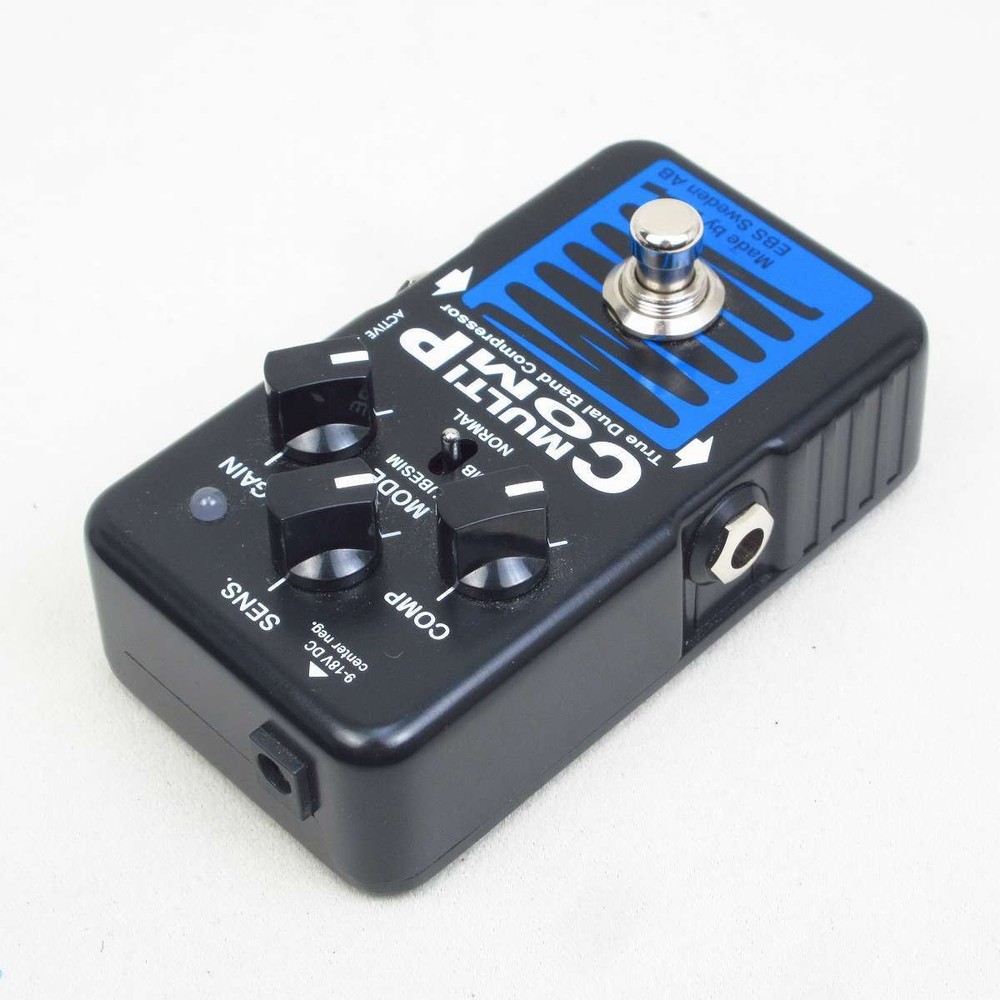 EBS MultiComp Blue Label Bass Compressor Pedal Sens Control Used