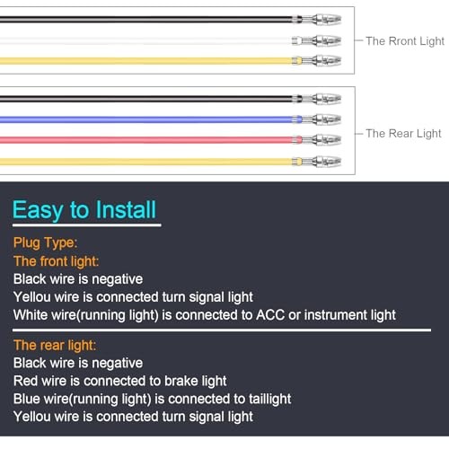 4PCS Motorcycle Indicators Flowing Turn Signal Lights Corn Cob Version