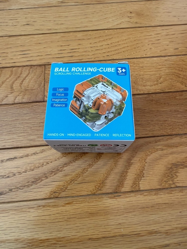 3D Maze Ball Rolling-Cube Scrolling Challenge Brain Teaser Puzzle.