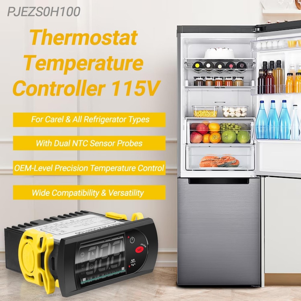 PJEZS0H100 115V Digital Temperature Controller for Carel & All Refrigerator Type