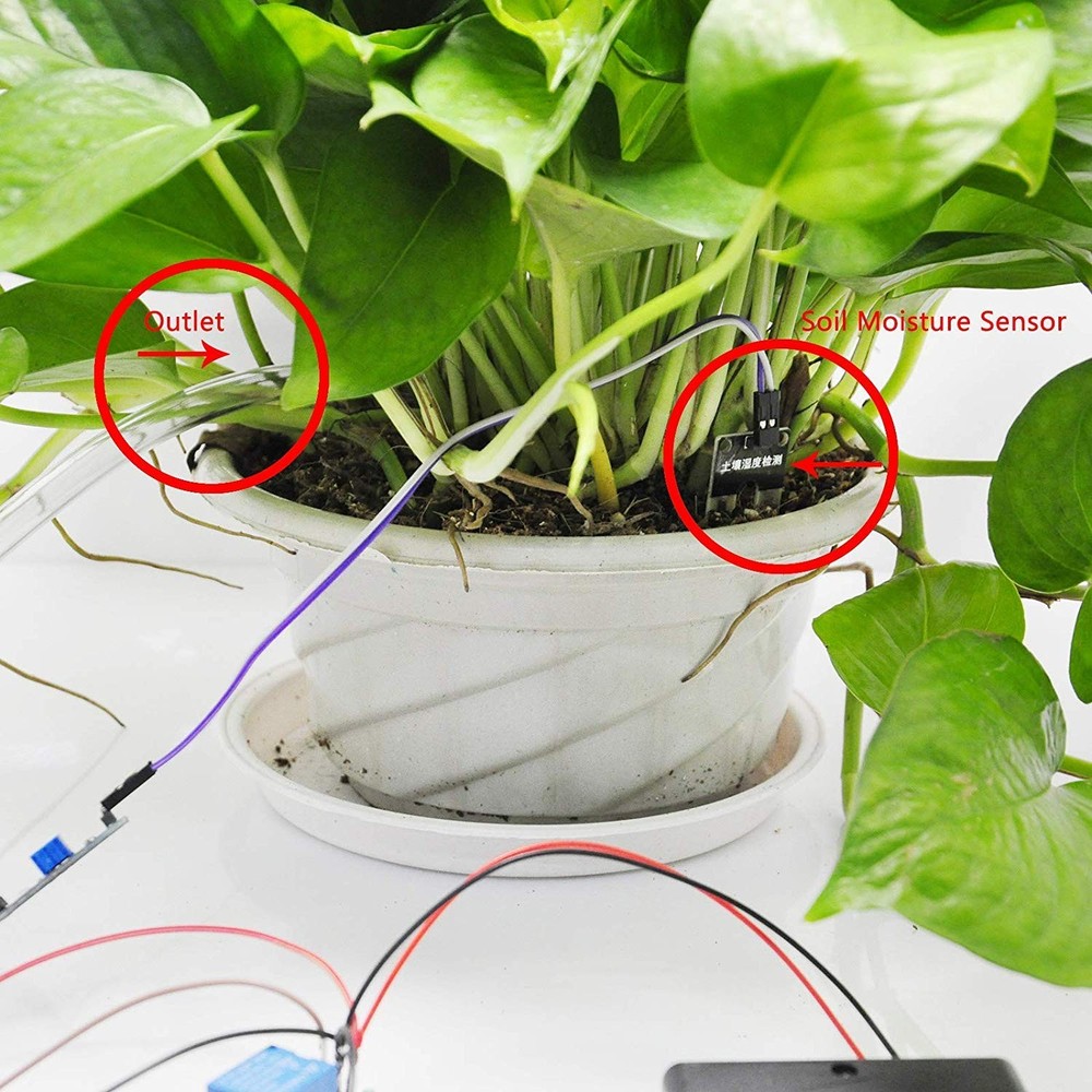 Soil Moisture Sensor Kit Automatic Watering System Manager with Mini Water Pu...