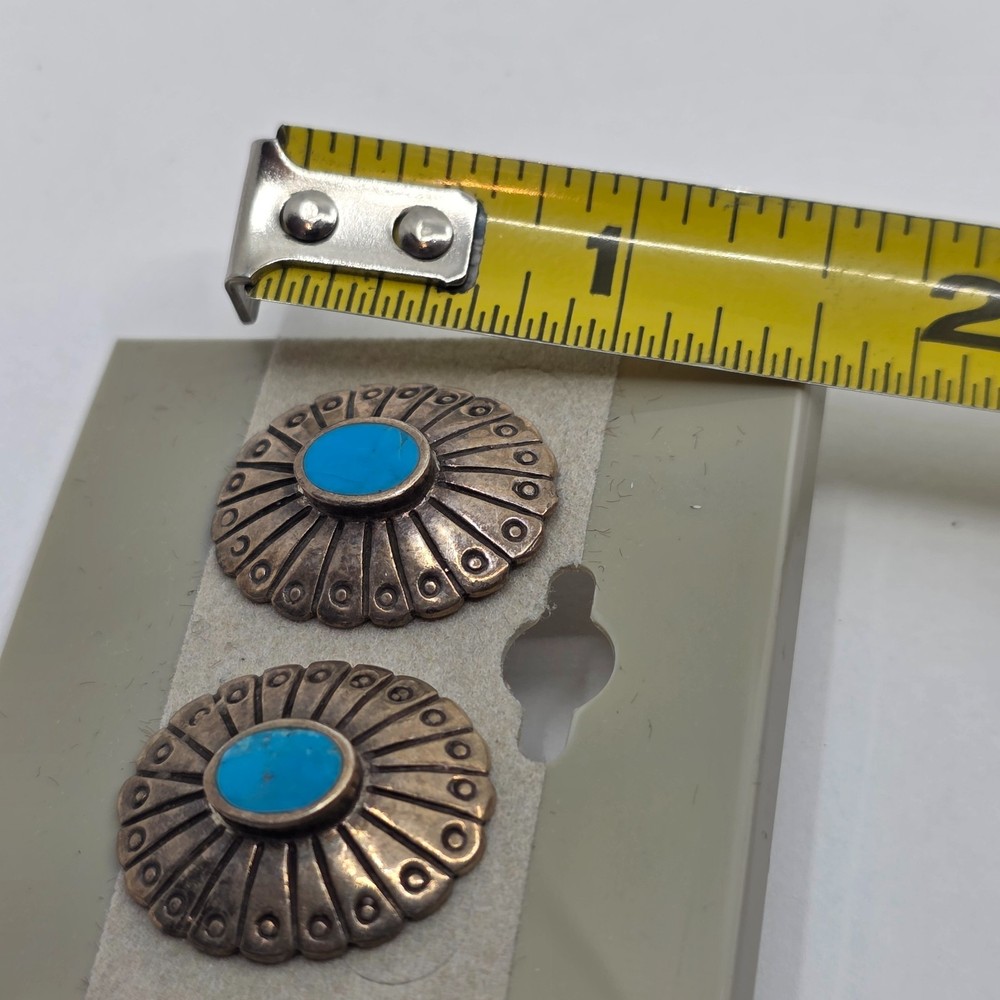 Southwest Style Sterling Silver Turquoise Post back Earrings