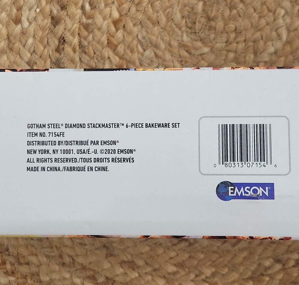 Gotham 6 Pc Srackmaster Ceramic Copper Titanium Bakeware Set Non Stick NEW