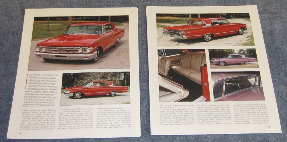 1963-68 Mercury Breezeway History Info Article "Breathing Room"